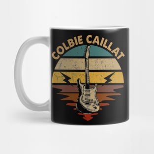 Vintage Guitar Beautiful Name Caillat Personalized Mug